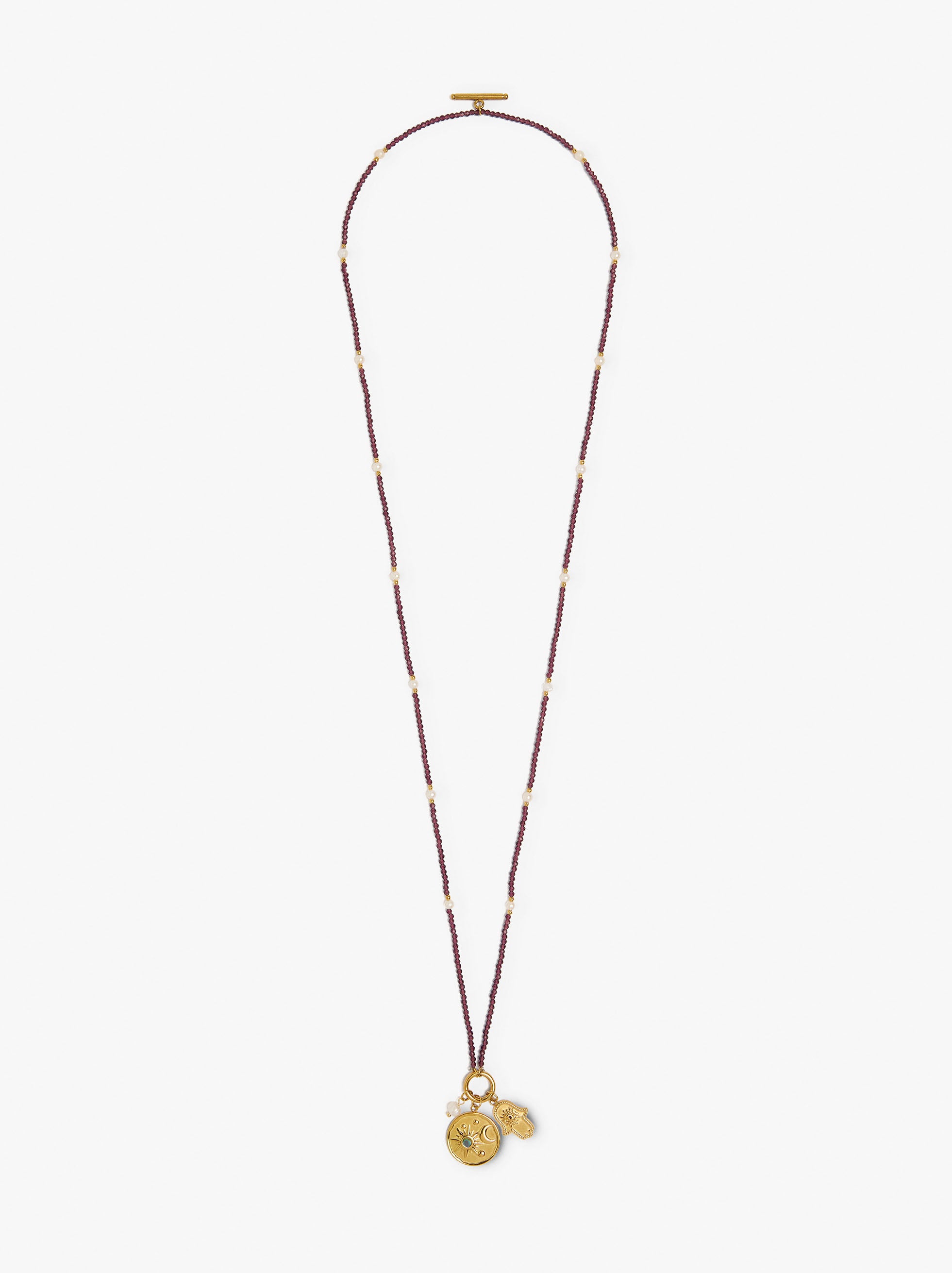 Collar Versátil Con Perlas De Agua Dulce - Acero Inoxidable