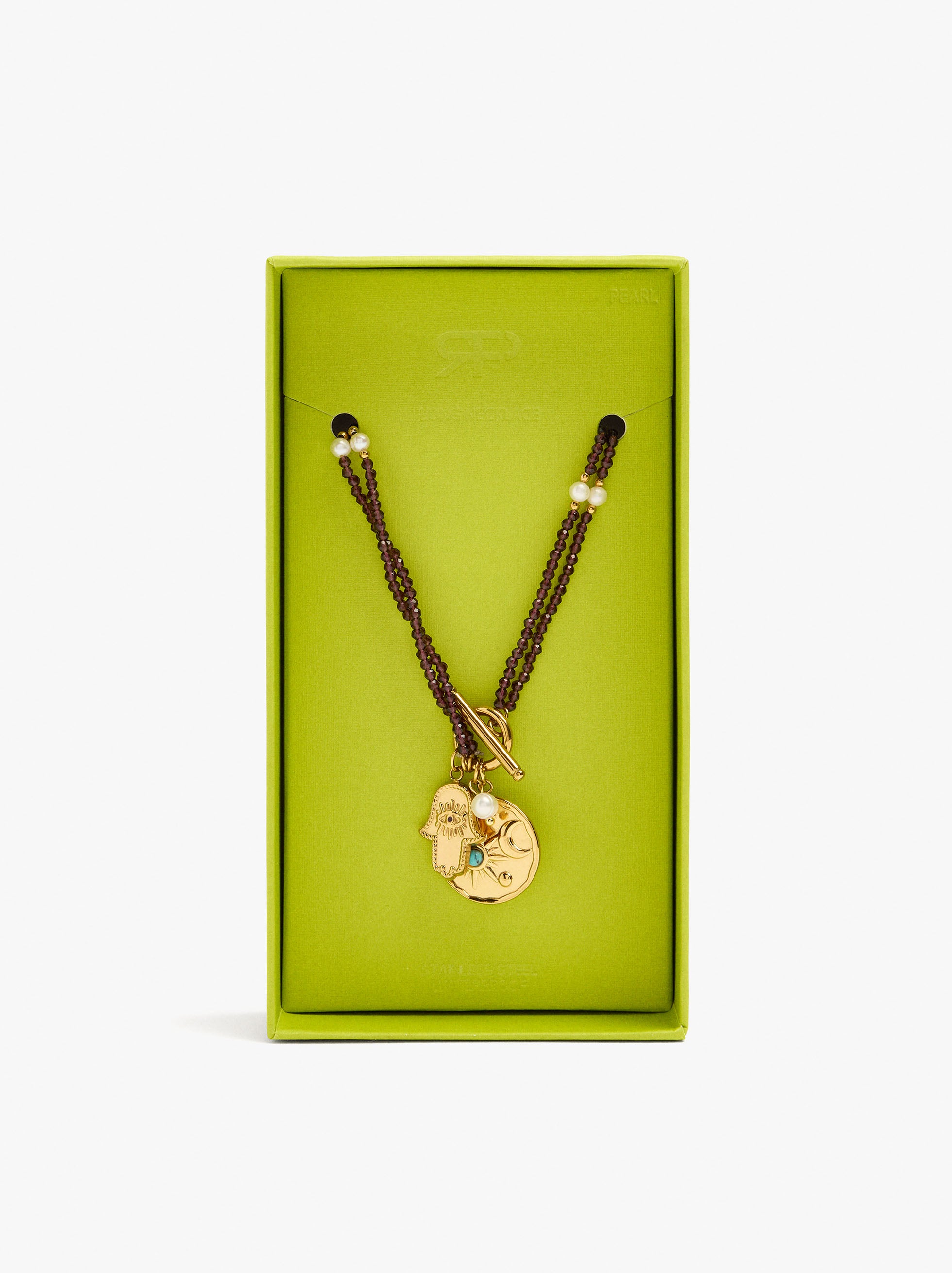 Collar Versátil Con Perlas De Agua Dulce - Acero Inoxidable