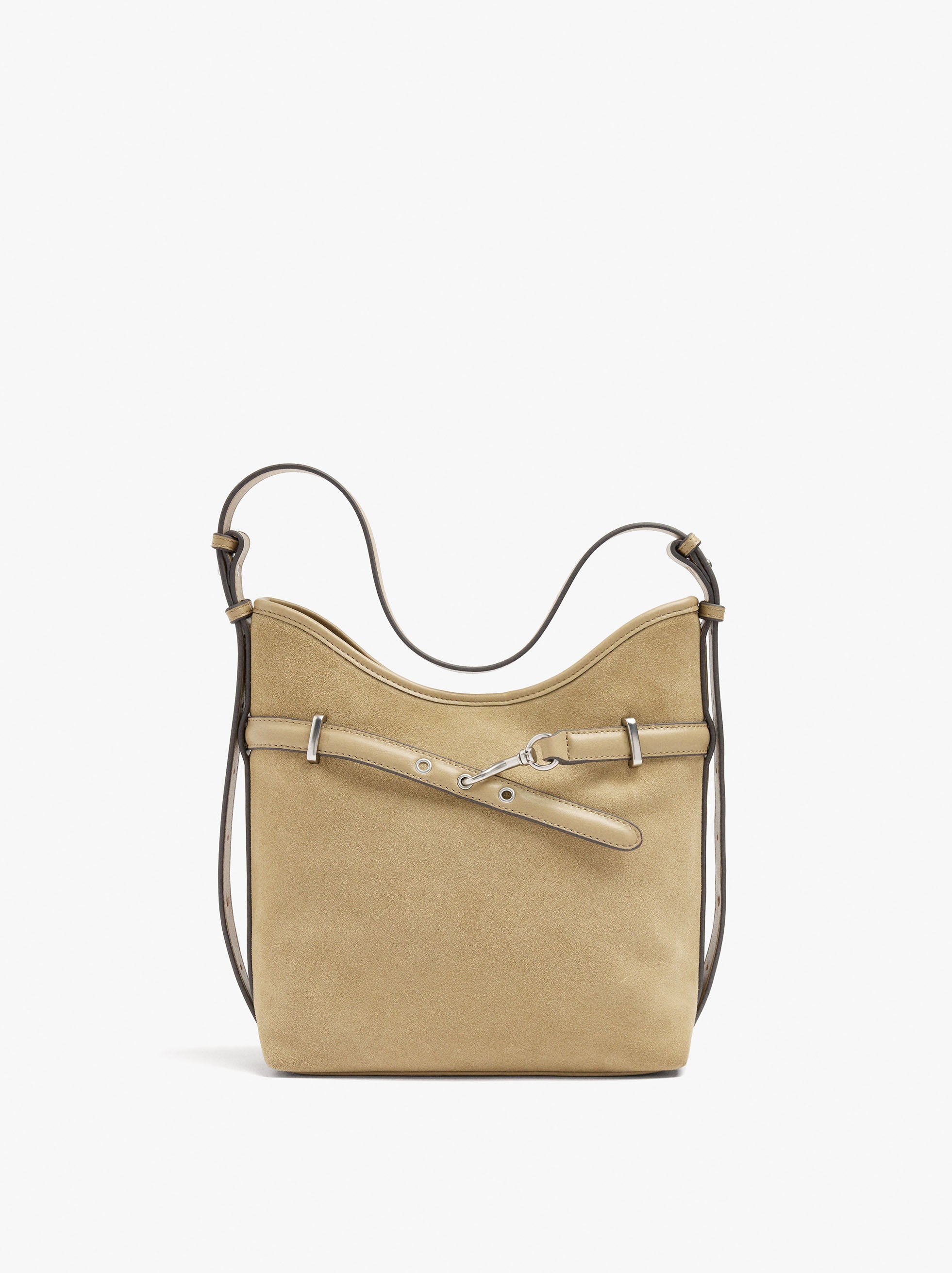 Bolso De Hombro Detalles De Piel Con Cinturón