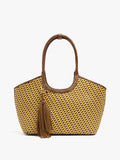 Bolso Shopper Trenzado Con Bolsa Removible