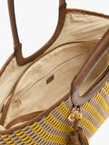 Bolso Shopper Trenzado Con Bolsa Removible