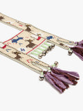 Collar Con Abalorios De Vidrio Y Cascabeles
