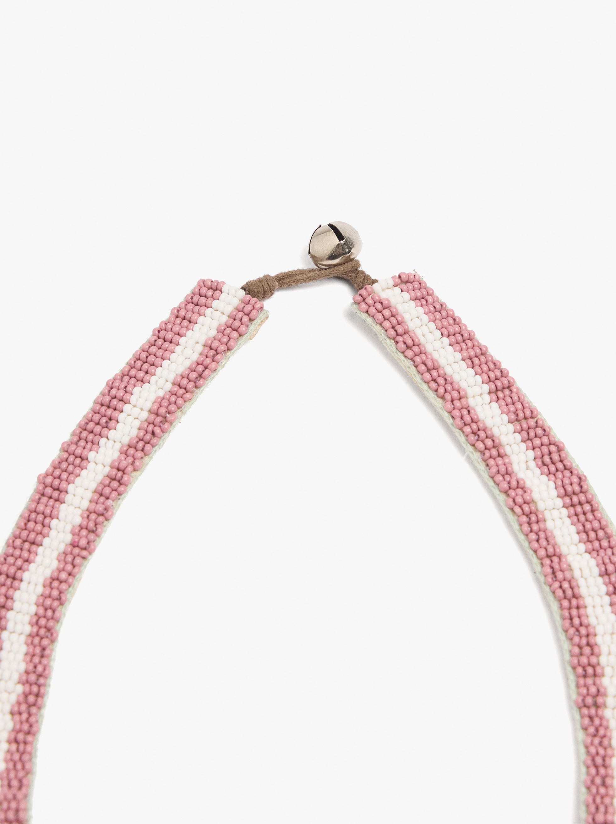 Collar Con Abalorios De Vidrio Y Cascabeles