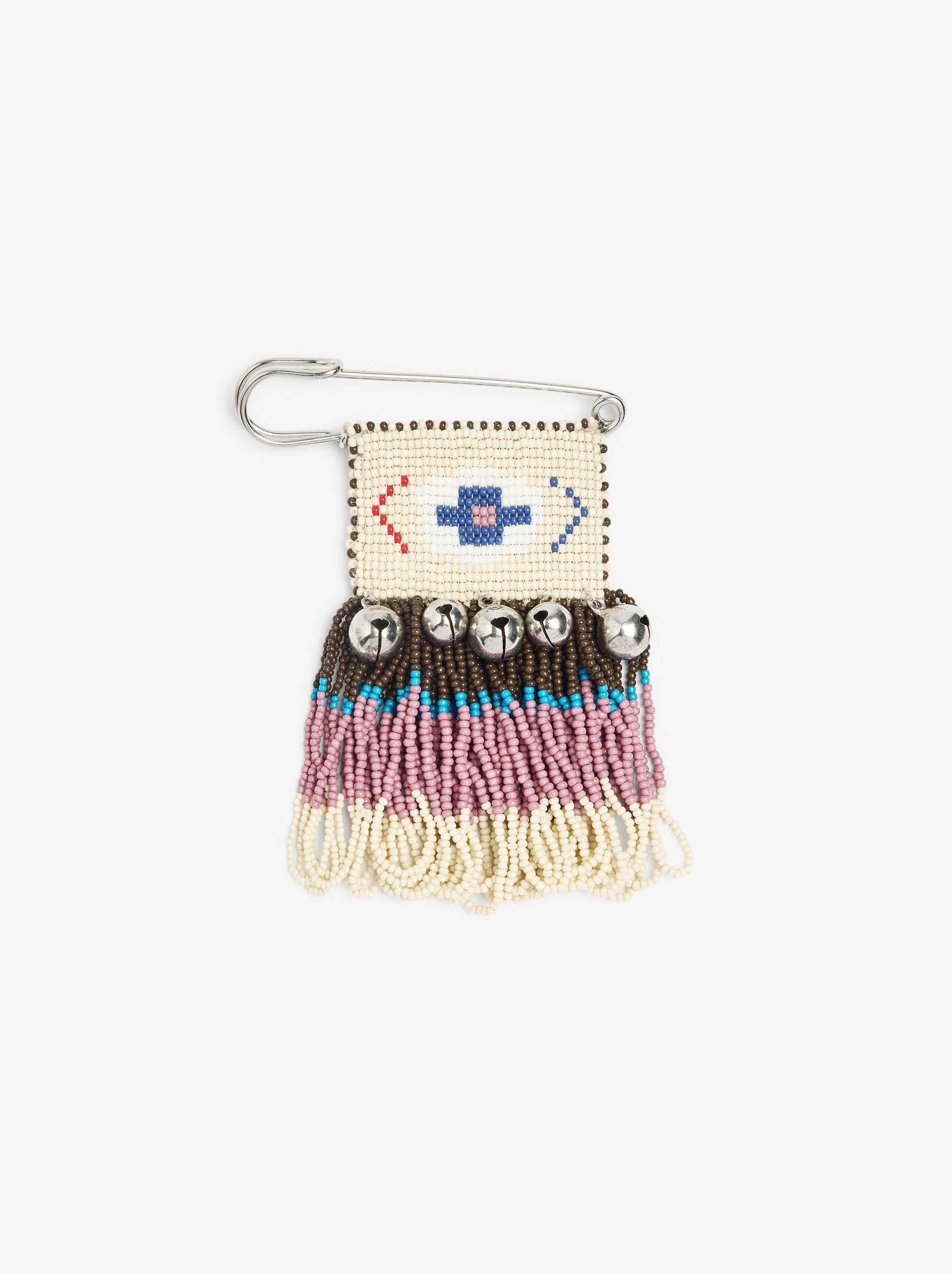 Broche Horizontal Con Abalorios Y Cascabeles
