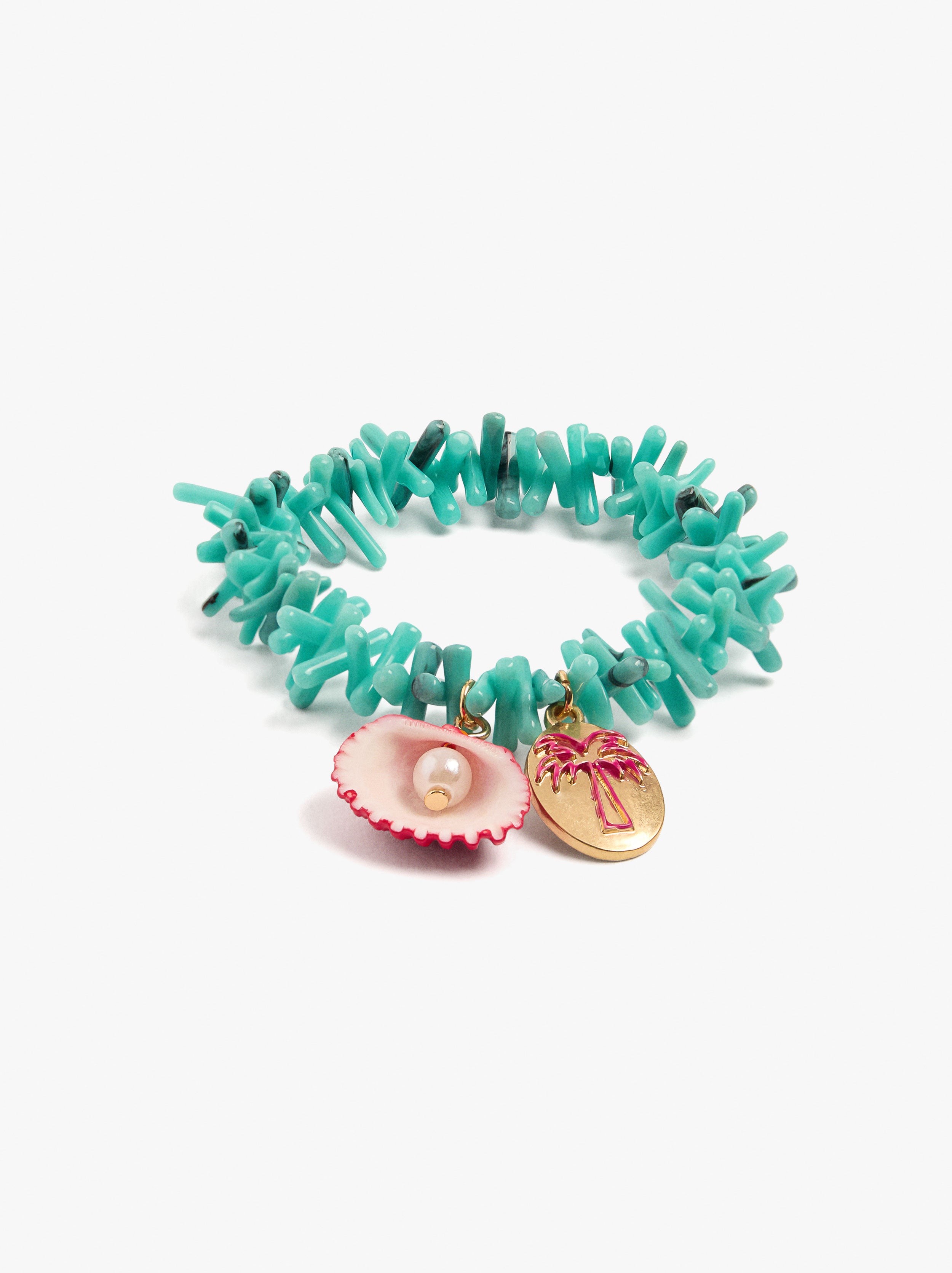 Pulsera De Barras En Resina Con Concha