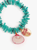 Pulsera De Barras En Resina Con Concha