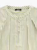 Camisa De Manga Corta Con Rayas 100% Algodón