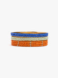 Set De Pulseras Rígidas Con Abalorios De Vidrio