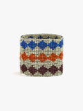 Pulsera Elástica Y Ancha De Abalorios De Vidrio