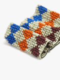 Pulsera Elástica Y Ancha De Abalorios De Vidrio