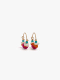 Aros Con Cuentas De Conchas Multicolor