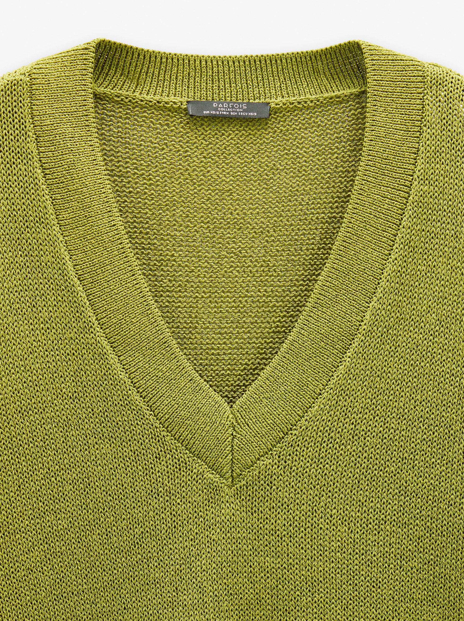 Jersey De Punto Con Cuello En Pico