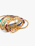 Multipulsera Elástica Con Abalorios