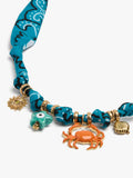 Collar De Tela Con Charms Marinos