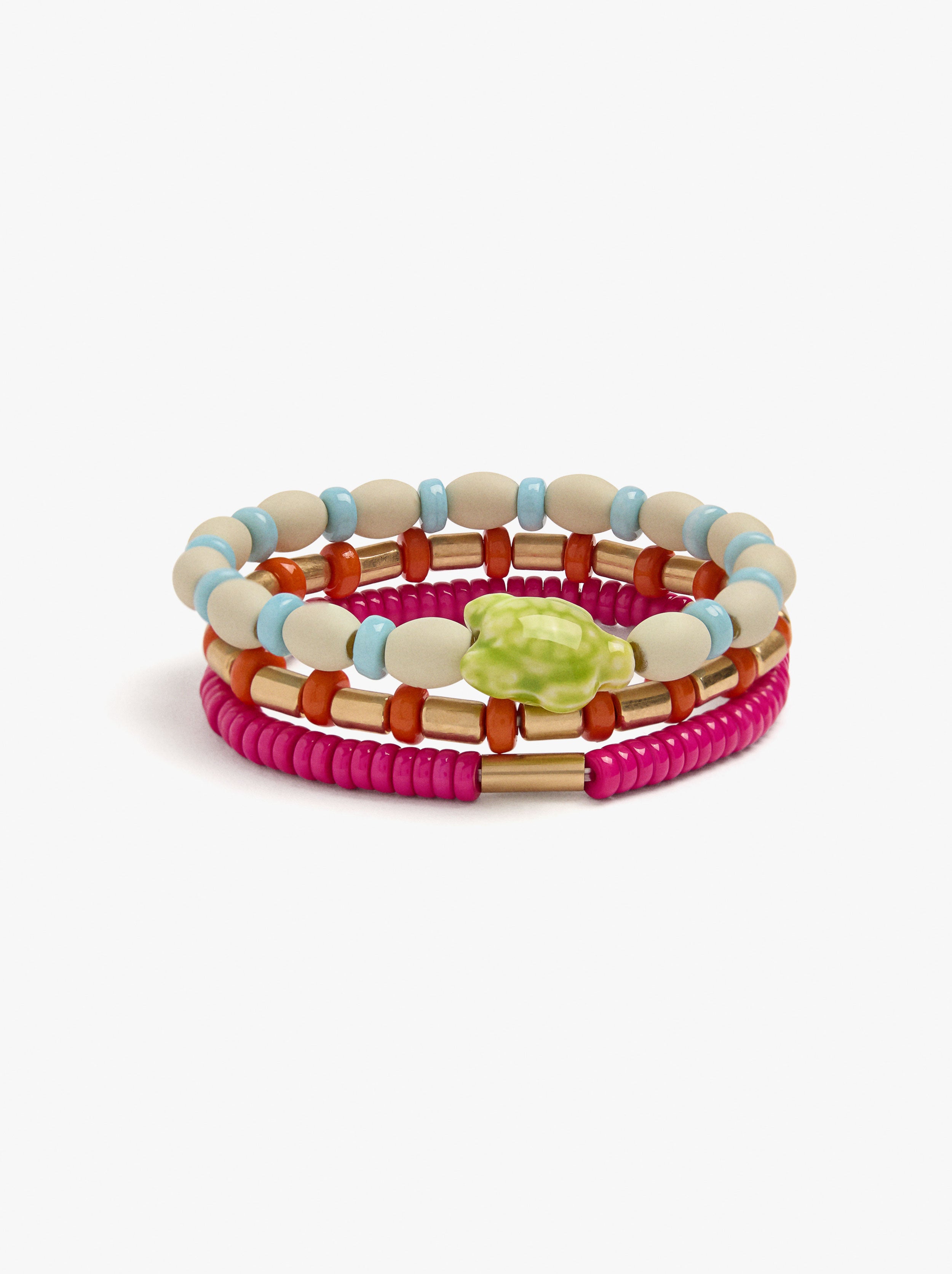 Set De Pulseras Elásticas Con Tortuga
