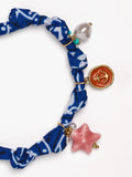 Pulsera De Tela Con Charms Marinos