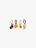 Set De Aros Con Frutas De Abalorios