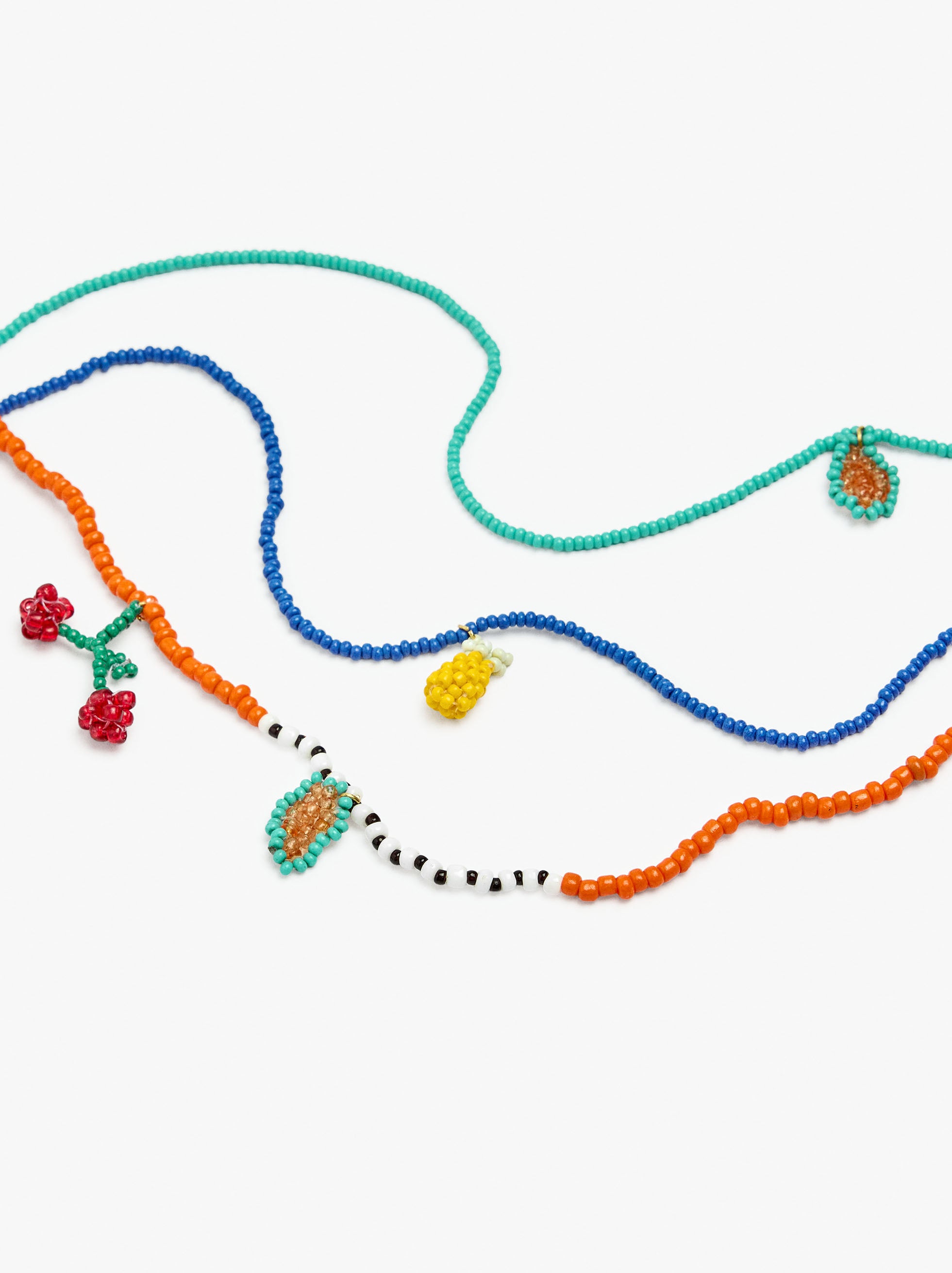 Multipulsera Con Abalorios De Vidrio Multicolor