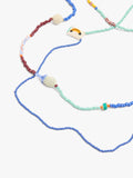 Set De Collares Con Abalorios De Vidrio Multicolor