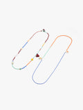 Set De Collares Con Abalorios De Vidrio Multicolor