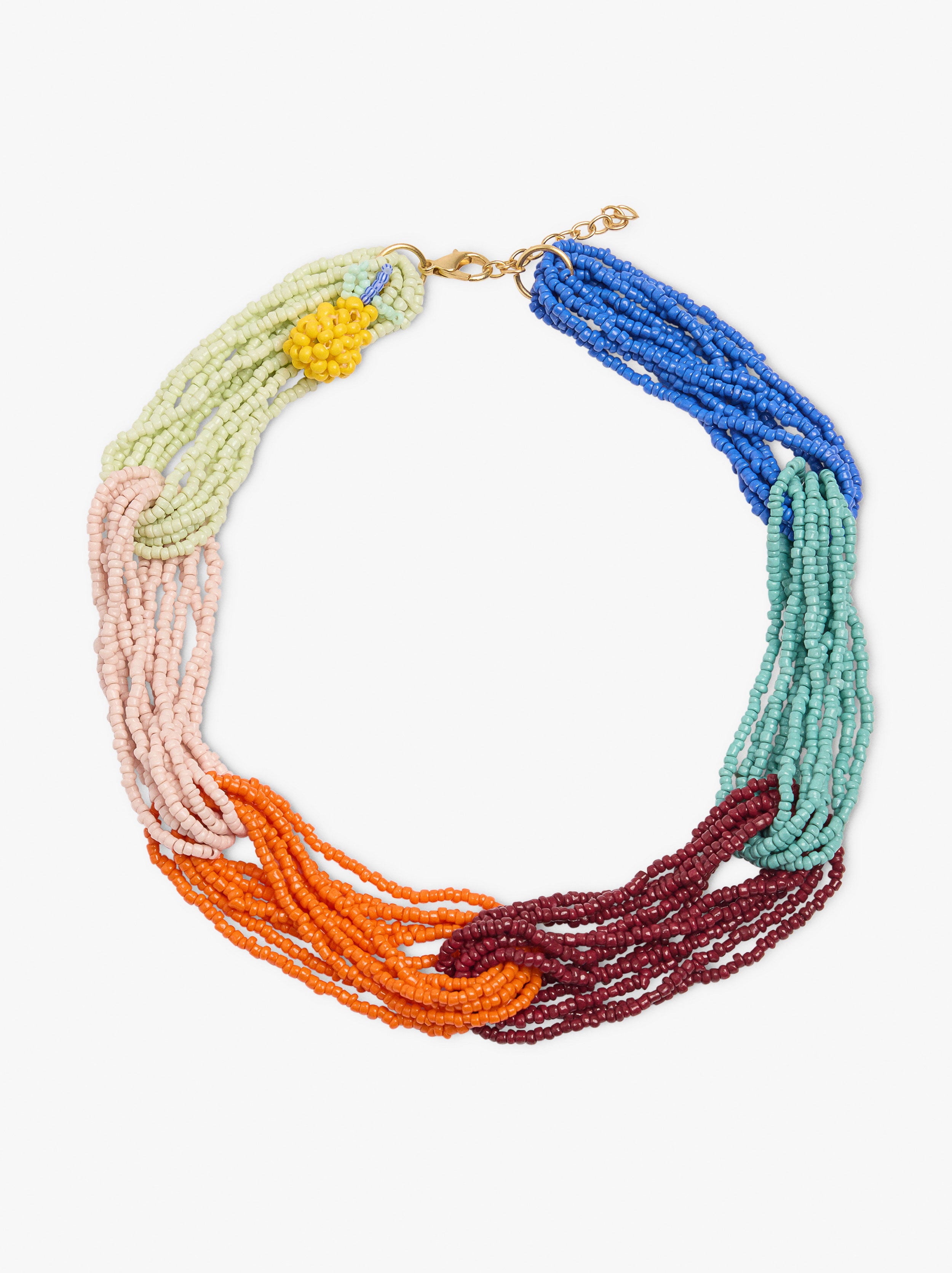 Multicollar De Abalorios De Vidrio Multicolor