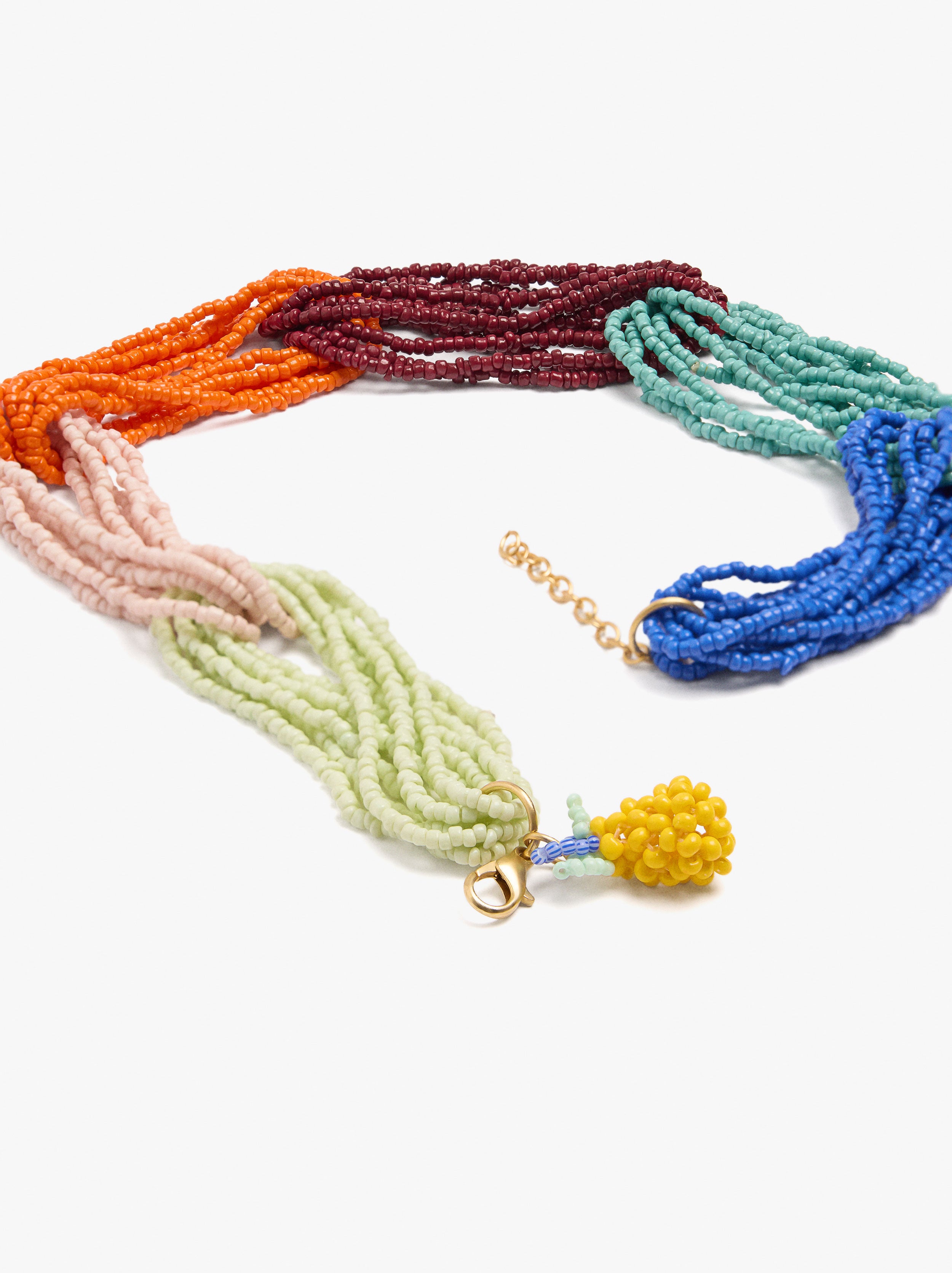 Multicollar De Abalorios De Vidrio Multicolor