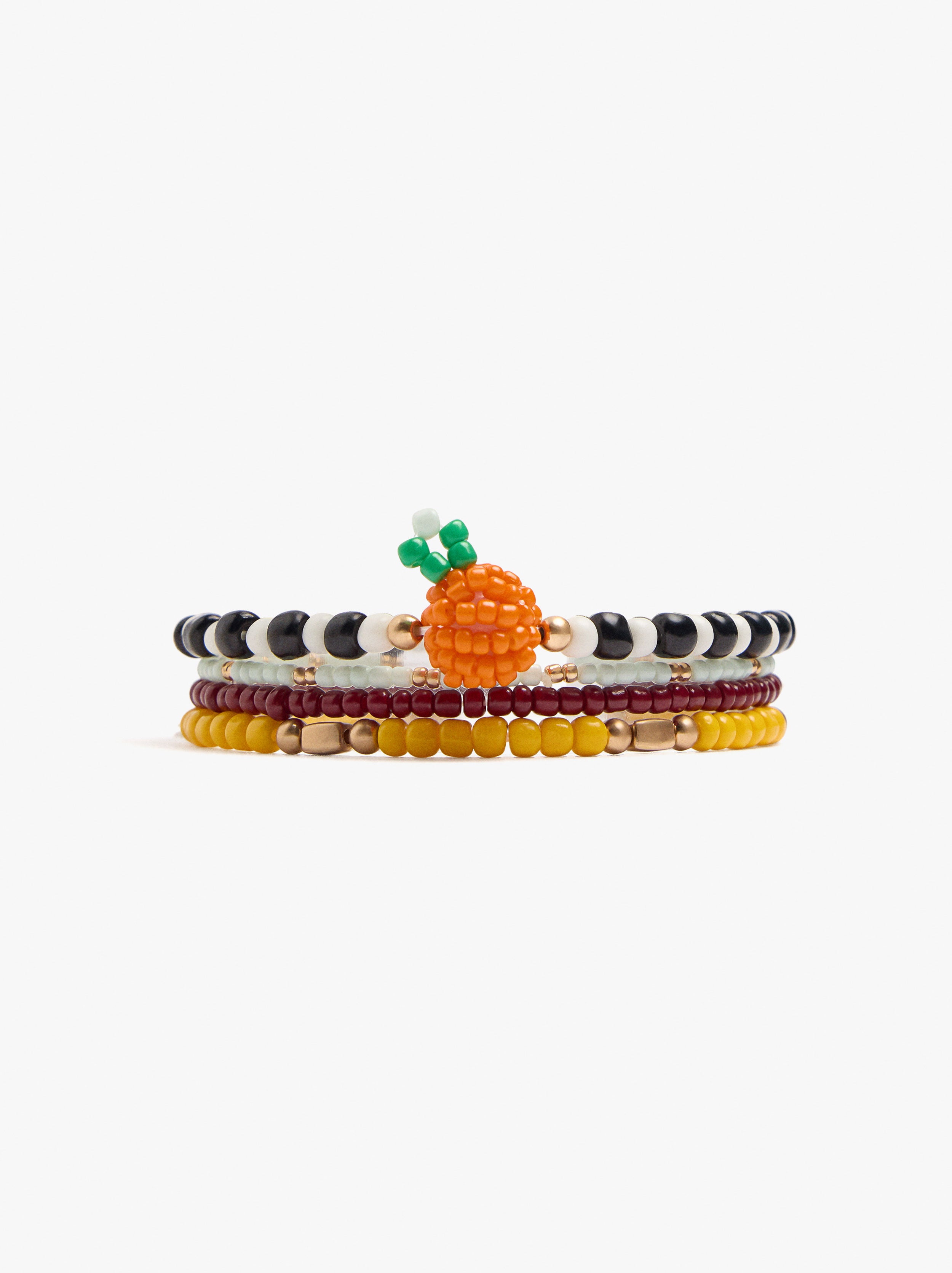 Set De Pulseras Elásticas Con Cuentas