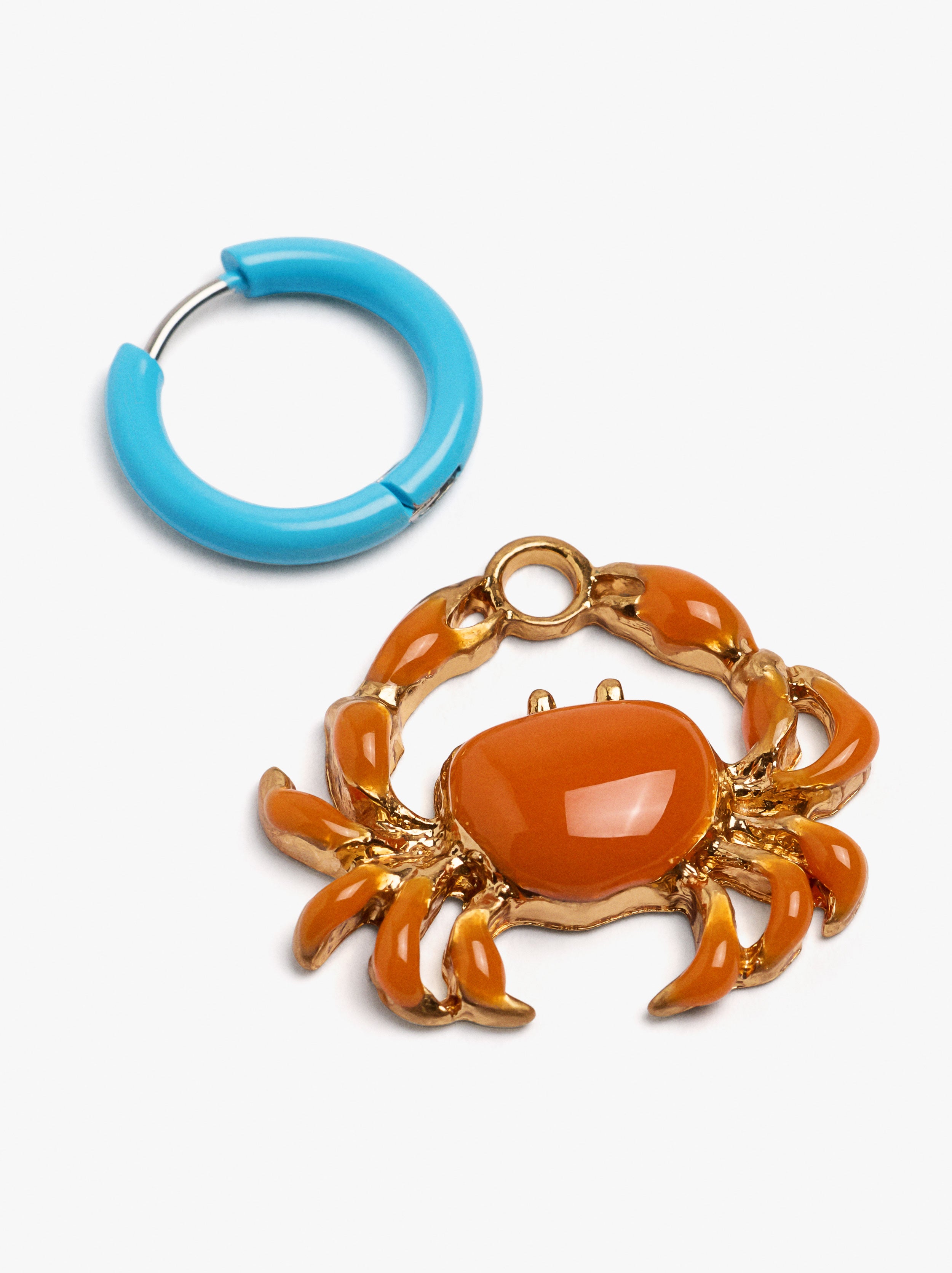 Aros Con Colgante De Cangrejo