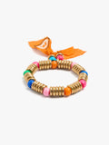 Pulsera Elástica Con Cuentas Multicolor