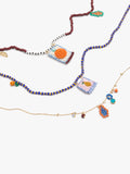 Set De Collares Con Abalorios De Vidrio Multicolor