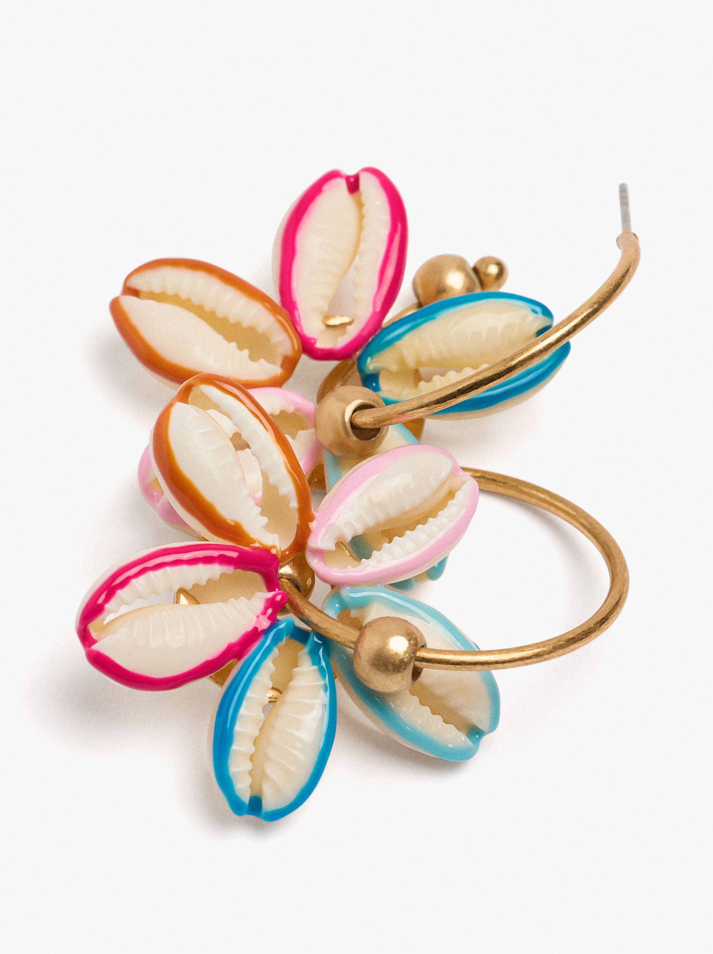 Aros Abiertos Con Flor De Conchas