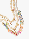 Multicollar Corto De Conchas Con Esmalte Multicolor