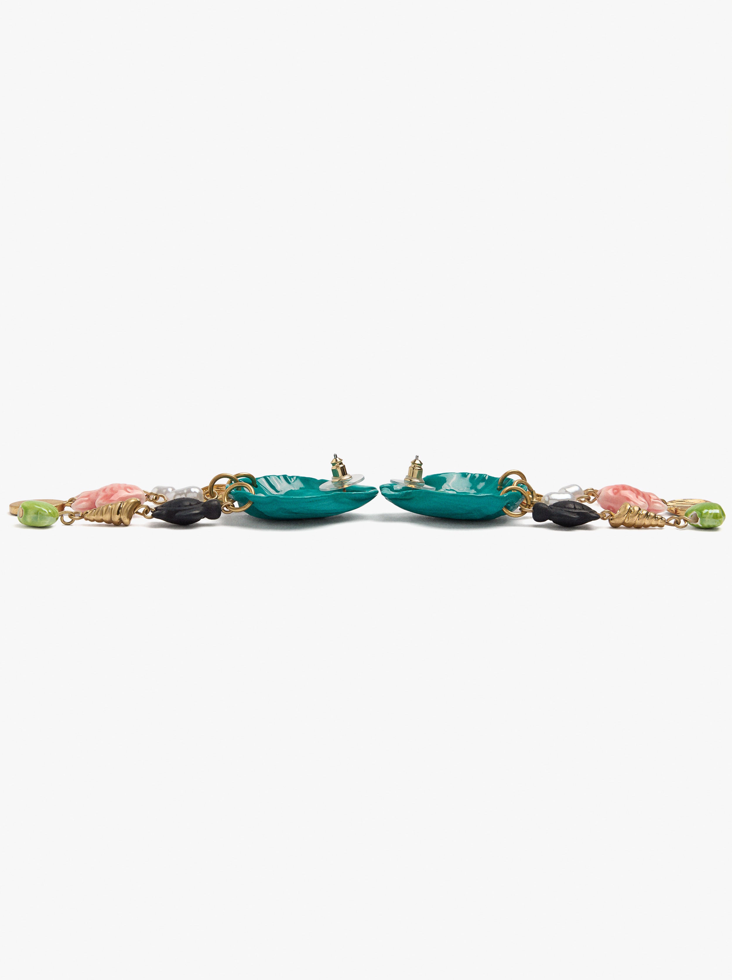 Pendientes Largos Con Charms Marinos
