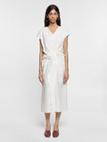Vestido Midi Con Nudo 100% Algodón