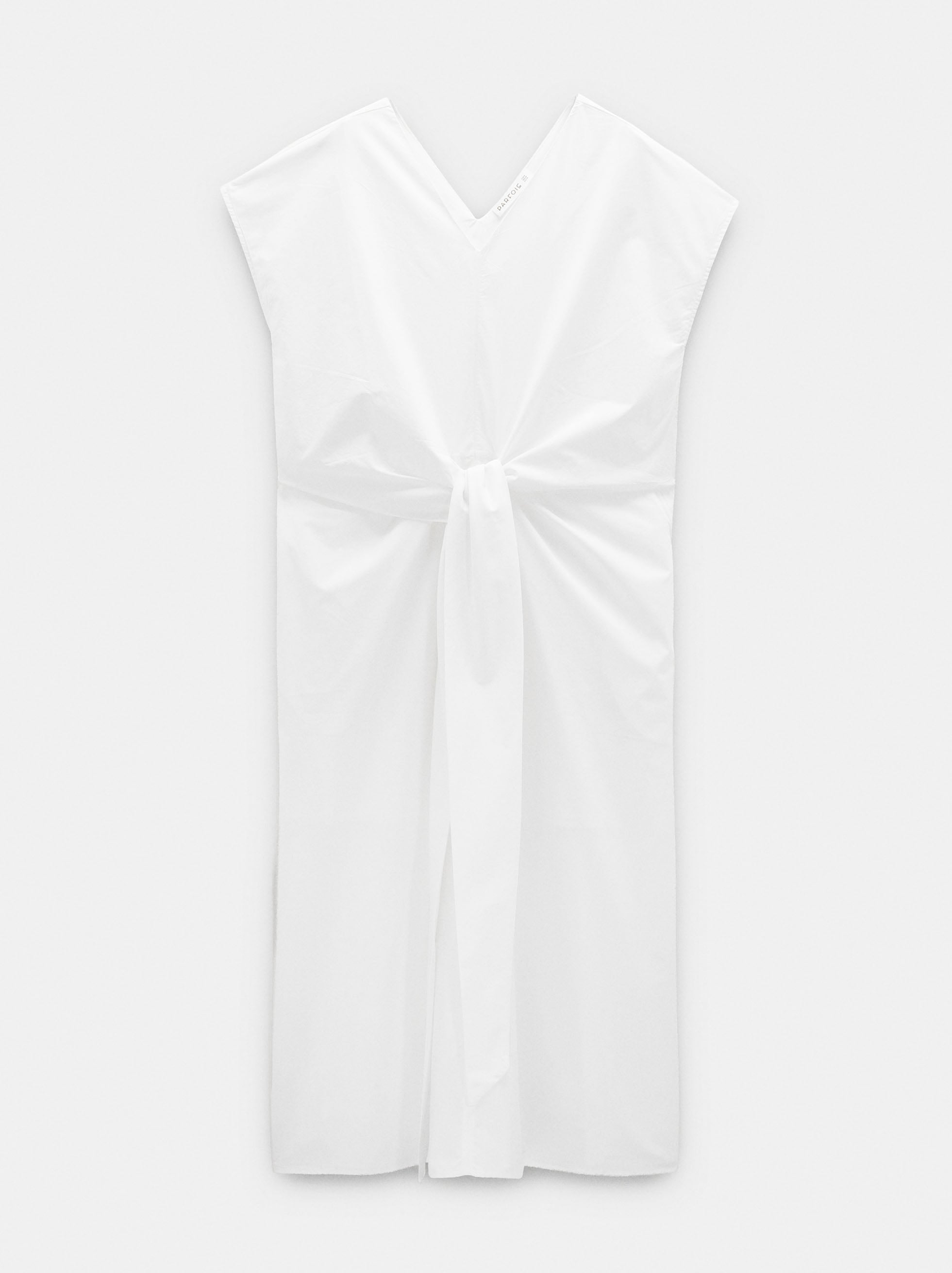 Vestido Midi Con Nudo 100% Algodón