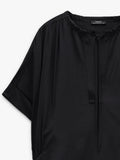 Blusa Lisa Con Fruncidos