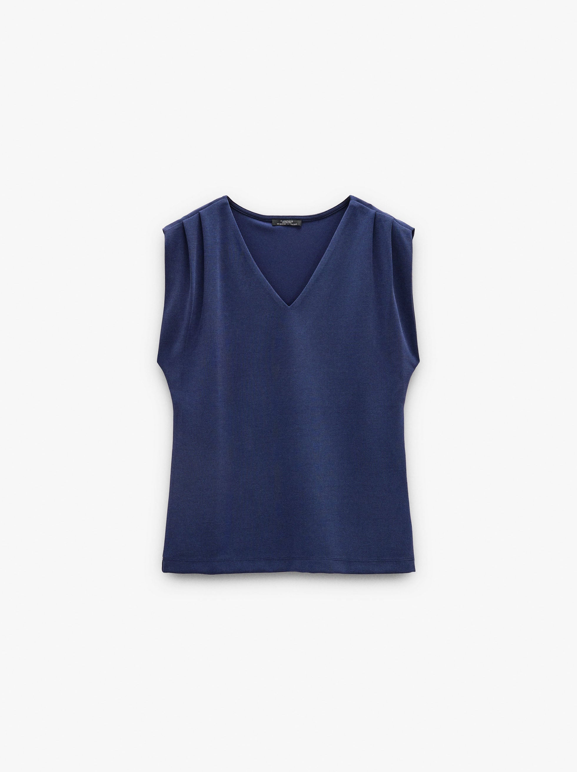 Blusa Lisa Con Pliegues