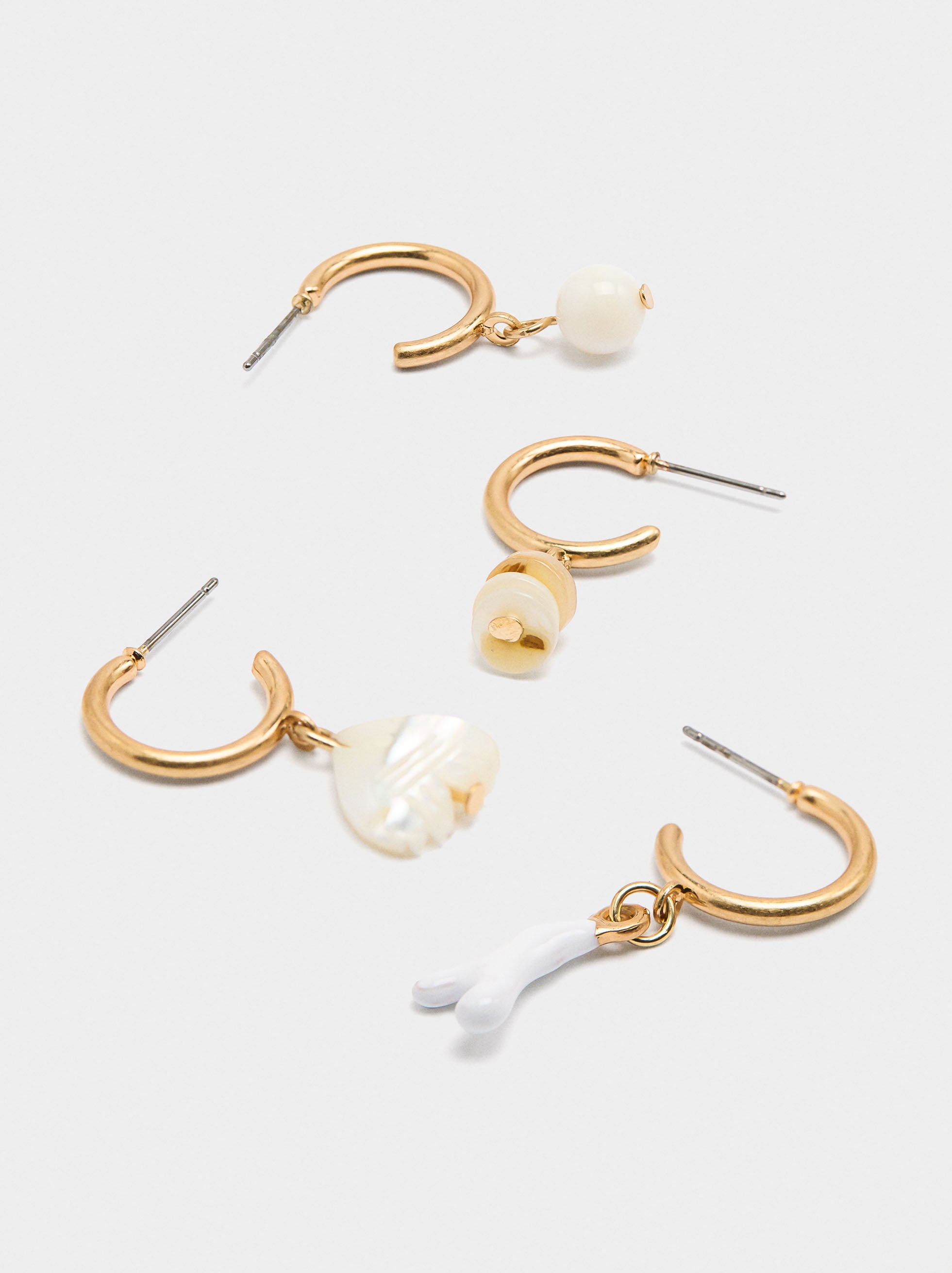 Set De Aros Con Conchas