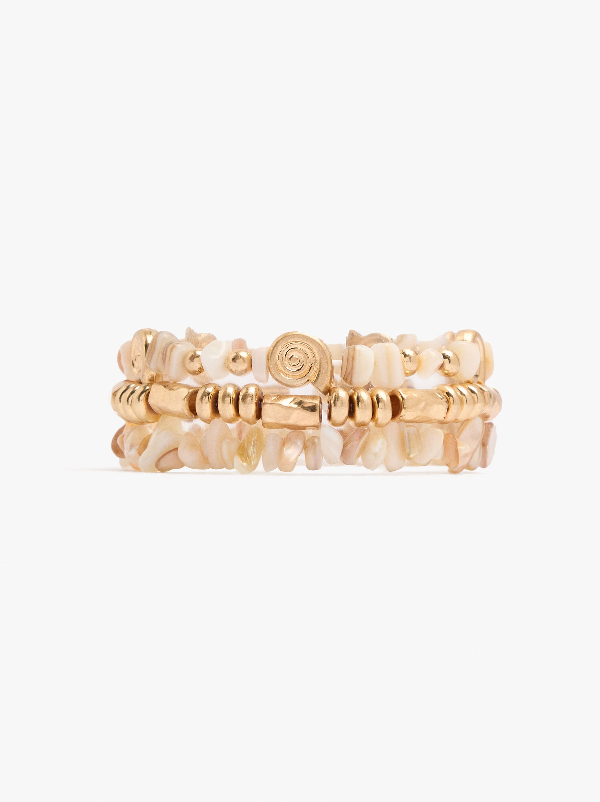 Set De Pulseras Con Conchas