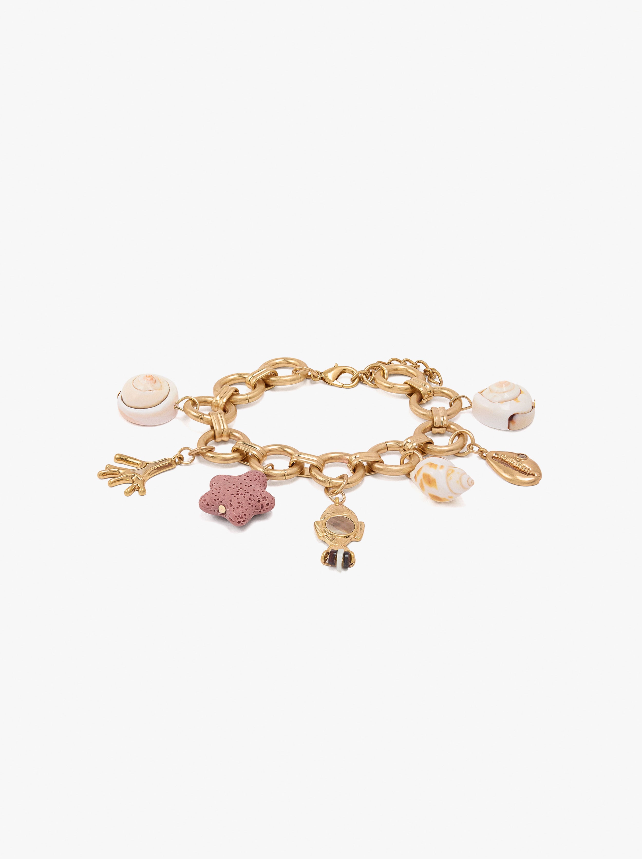 Pulsera De Eslabones Con Motivos Marinos