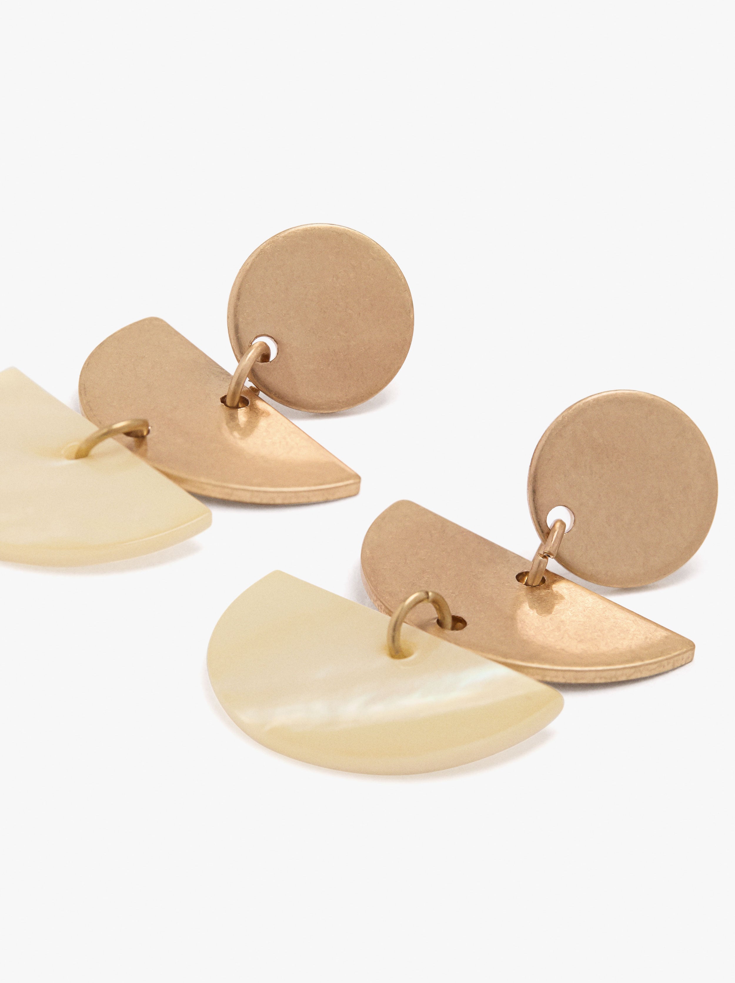 Pendientes Geométricos Con Conchas