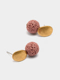 Pendientes Corto Con Efecto Coral