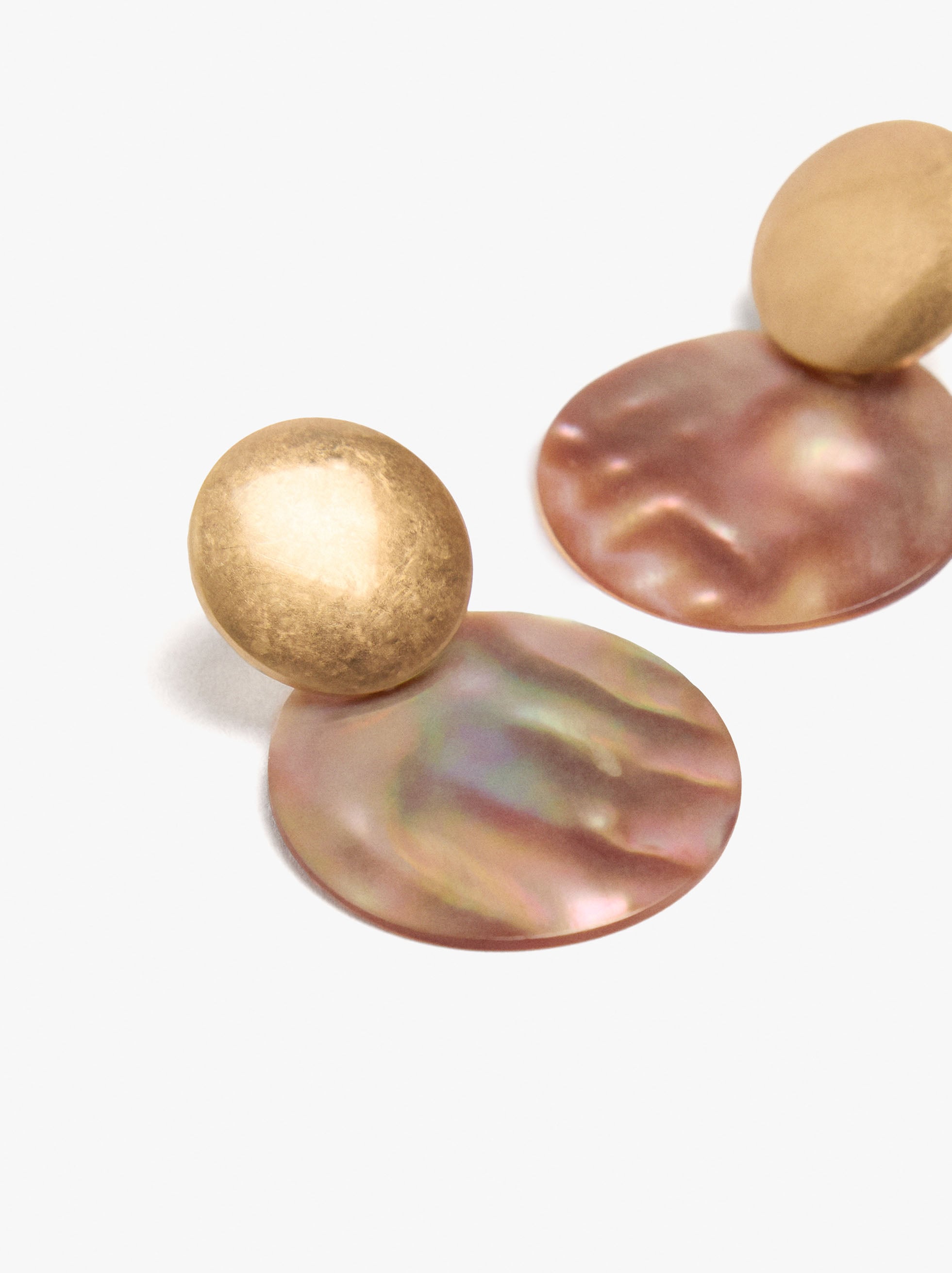 Pendientes Redondos Con Concha