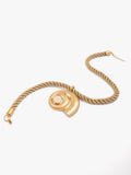 Collar Con Cordón Caracol Espiral