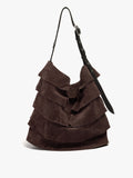 Bolso Shopper De Piel Con Volantes