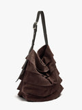 Bolso Shopper De Piel Con Volantes