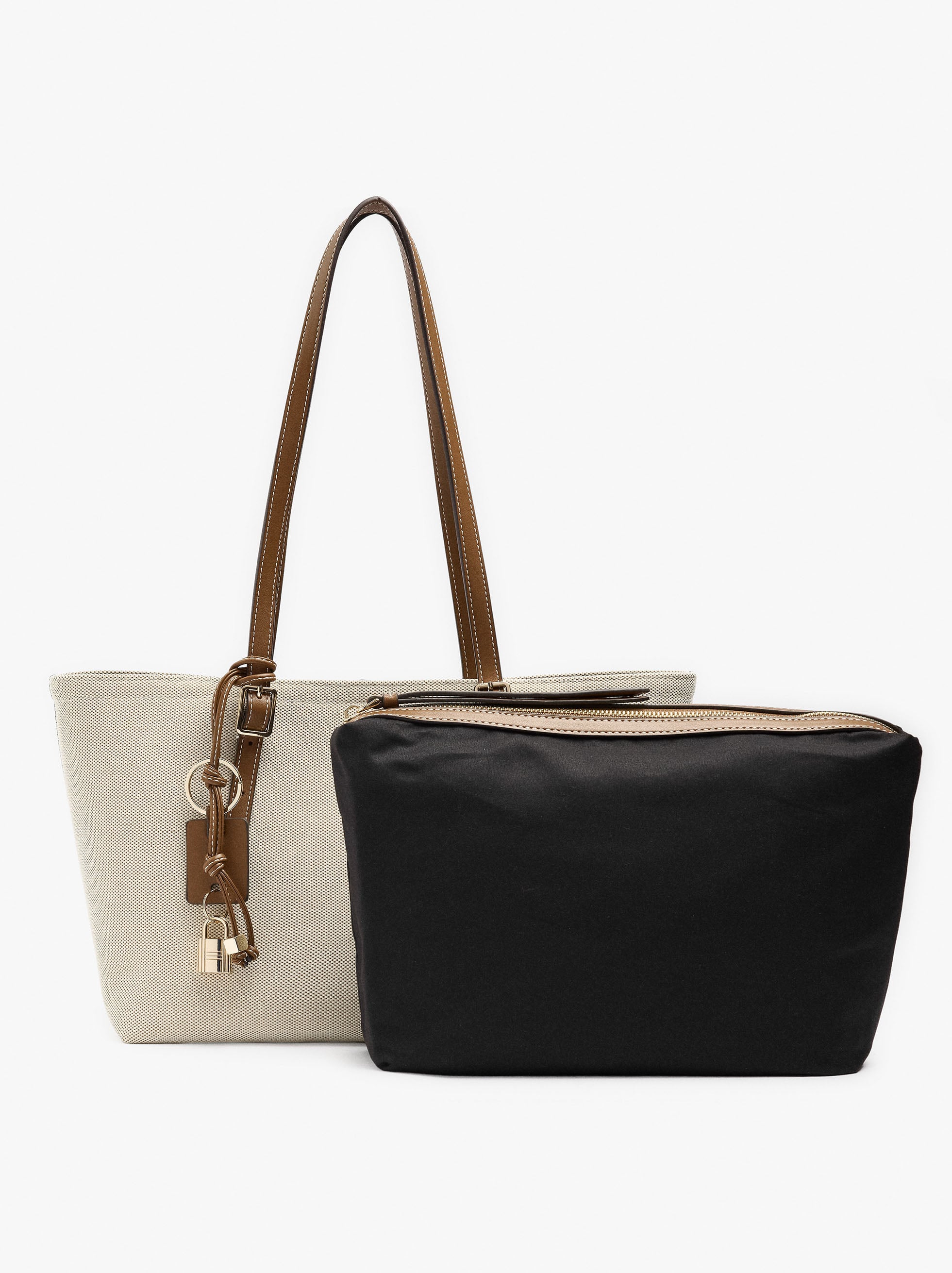 Bolso Shopper Canvas Con Bolso Removible