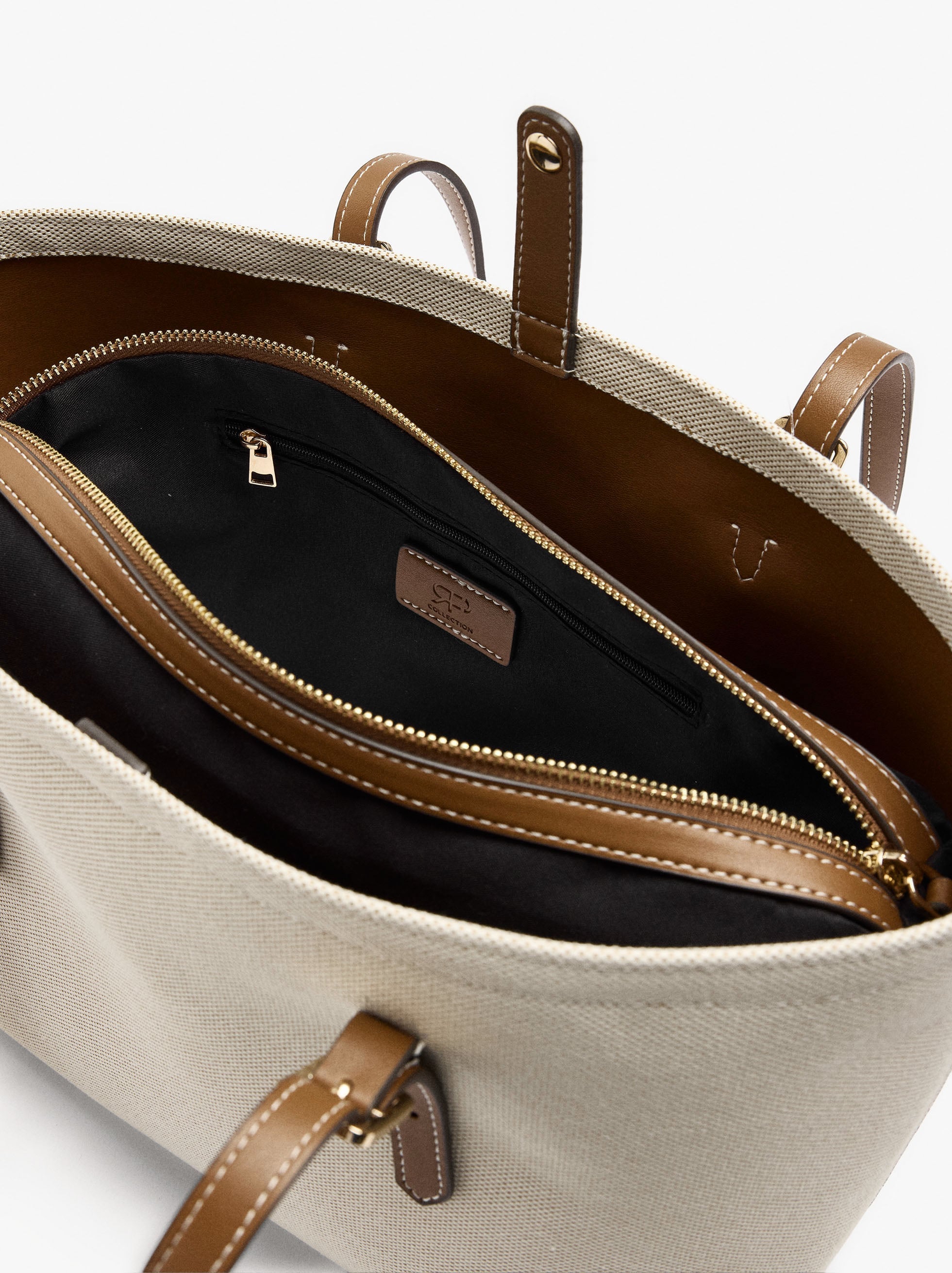 Bolso Shopper Canvas Con Bolso Removible