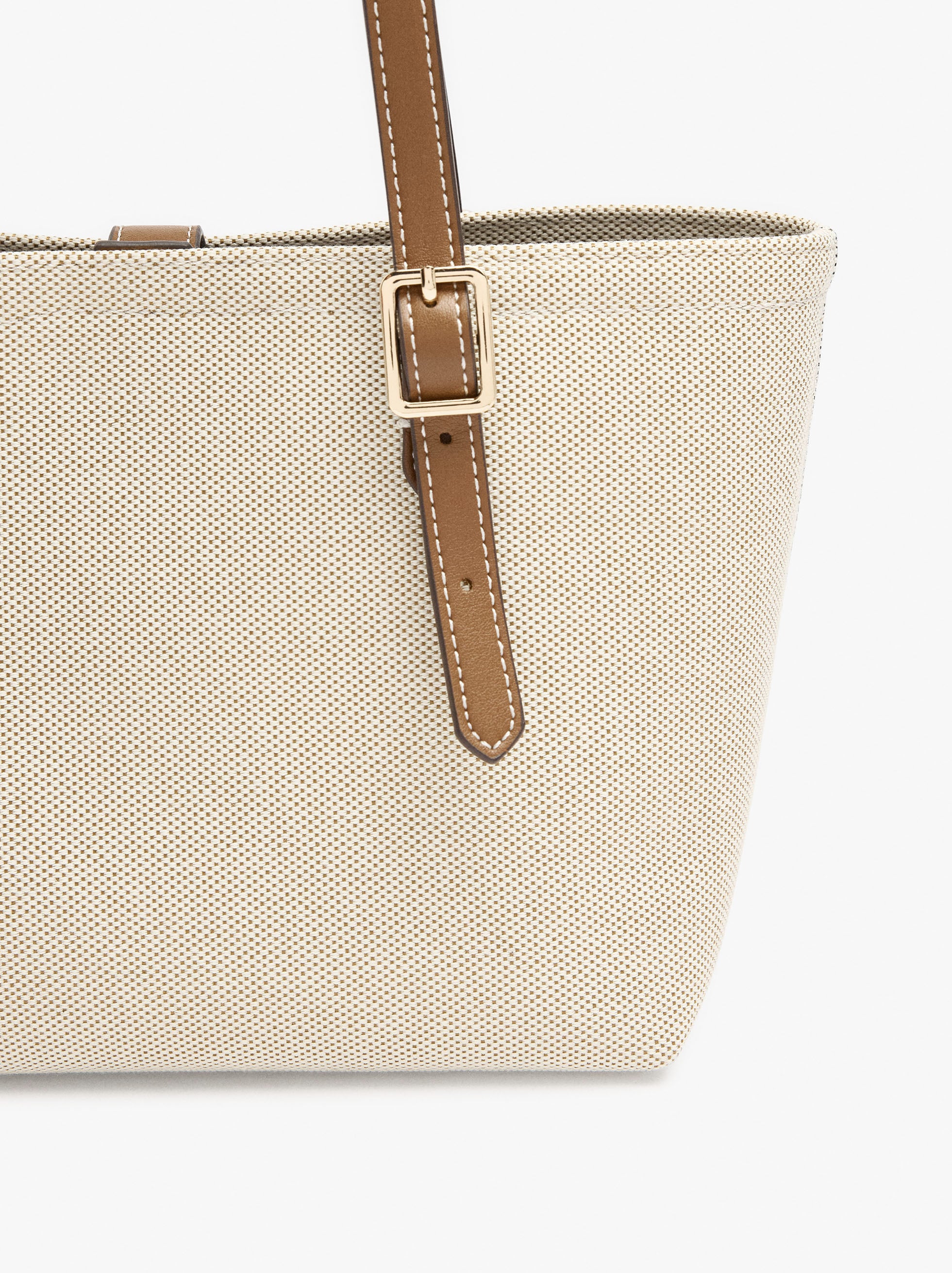 Bolso Tote De Lona Con Bolsa Removible