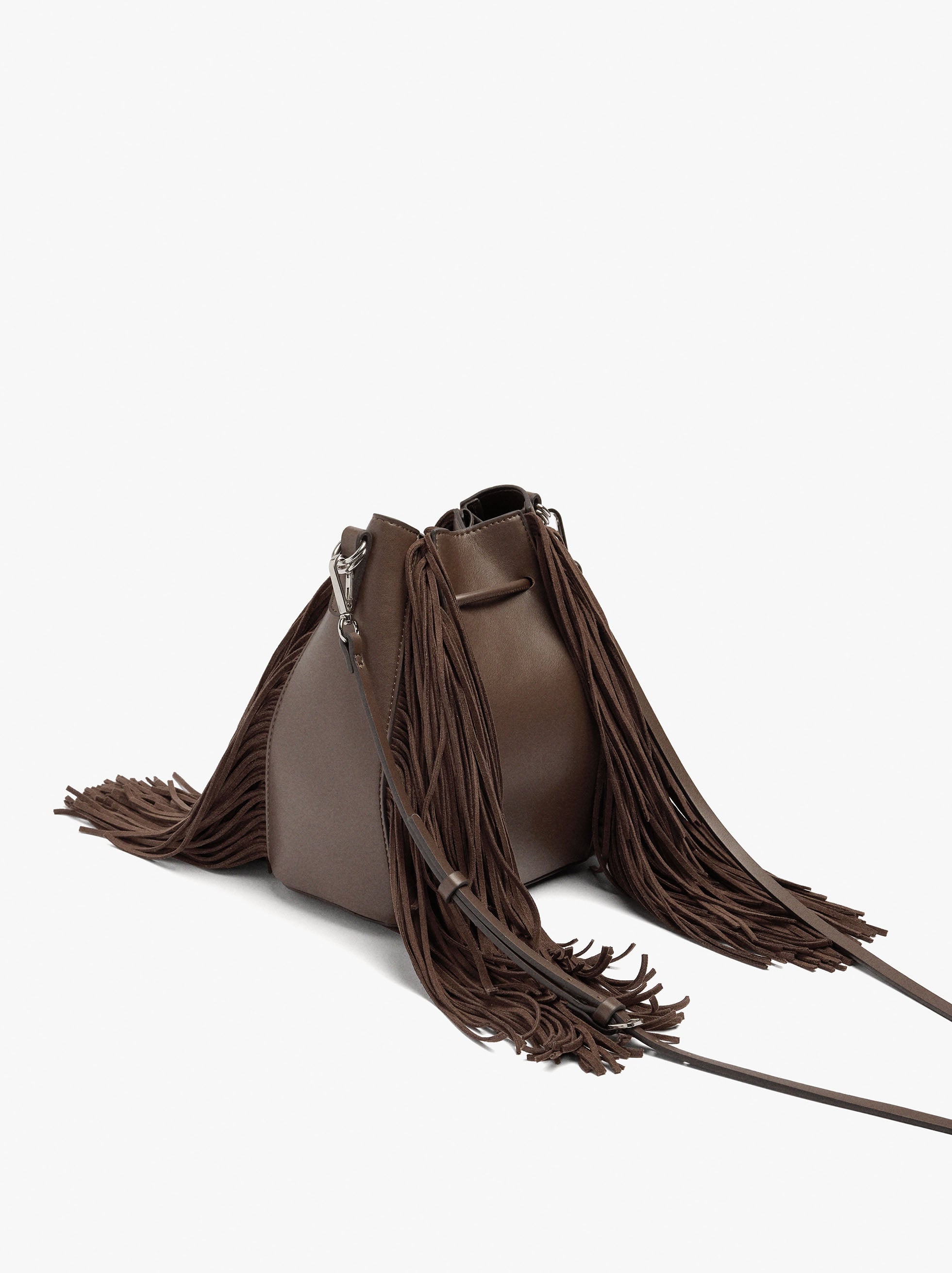 Bolso Bombonera Con Flecos Largos